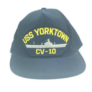 USS Yorktown CV-10 hat cap usn navy military vtg